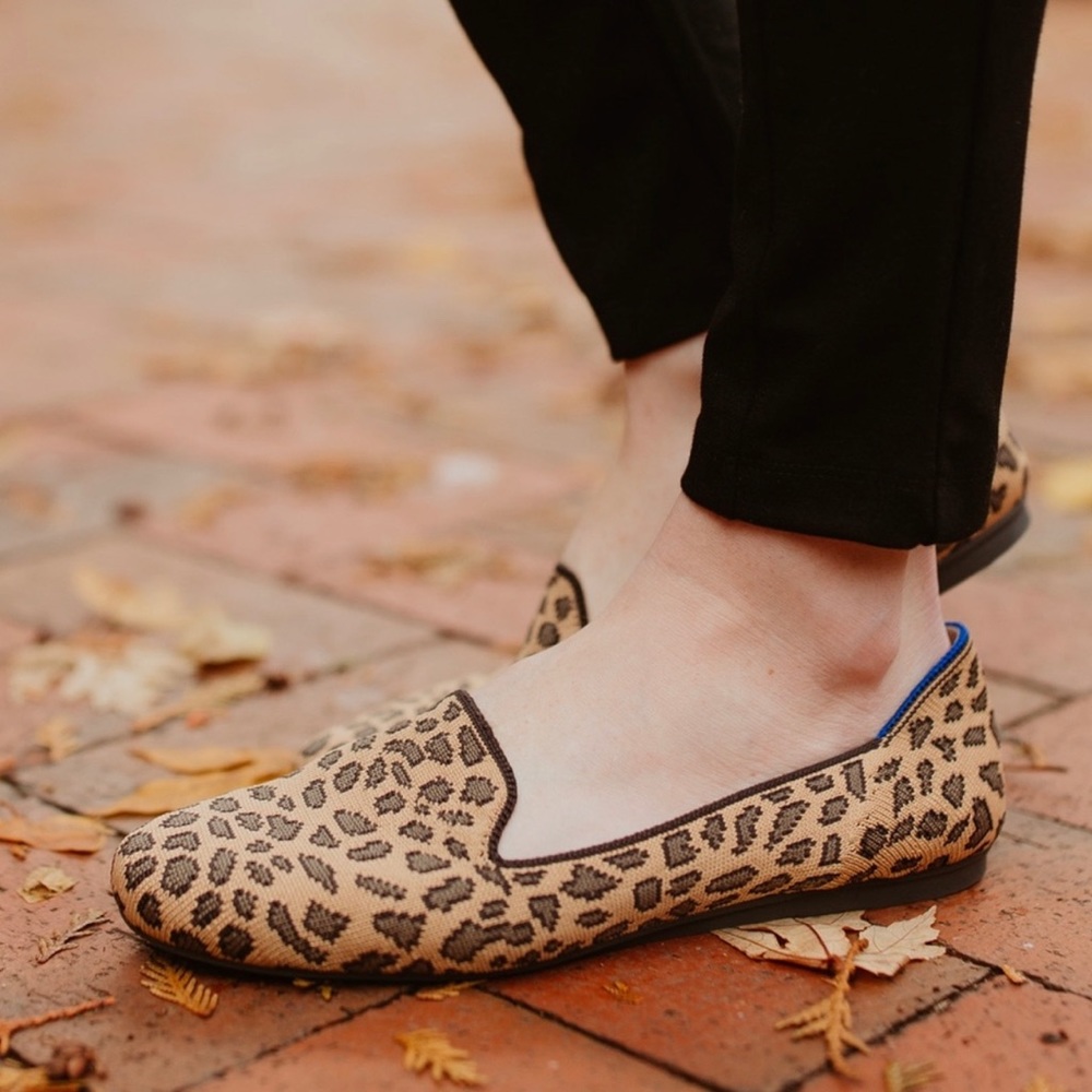Rothy’s SuperComfy Spotted Modern Loafer Leopard Print Retired Size 7